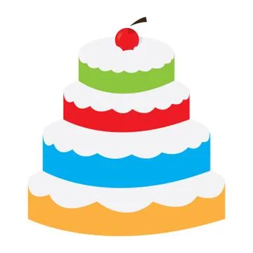 Isolated layer cake 스톡 일러스트