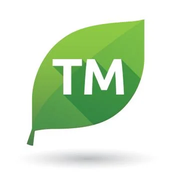 Isolated leaf icon with    the text TM Illustrazione stock