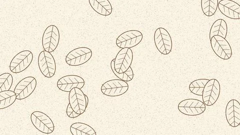 Isolated leaf pattern with transparent background イラスト素材