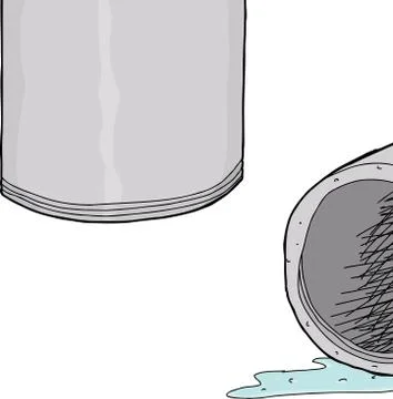 Isolated Leaking Pipe Stock Illustration