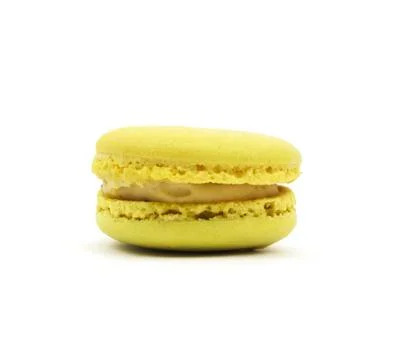 Isolated Lemon Macaroon Stock Photos