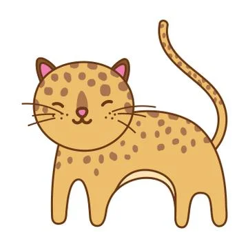 Isolated leopard cartoon vector design 스톡 일러스트