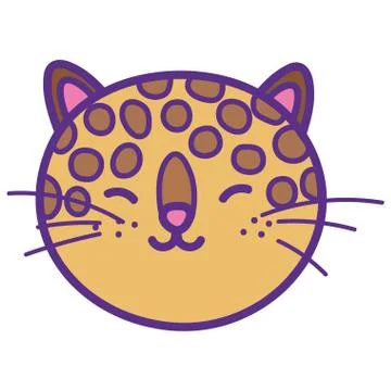 Isolated leopard cartoon vector design 스톡 일러스트