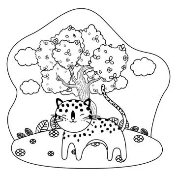 Isolated leopard cartoon vector design vector illustration 스톡 일러스트