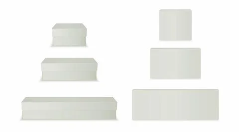 Isolated Light Gray Box Mockup EPS Vector EPS Vector Stock Illustration