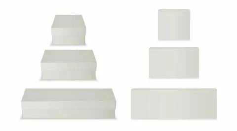 Isolated Light Gray Box Mockup EPS Vector EPS Vector Stock Illustration