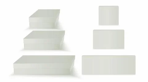 Isolated Light Gray Box Mockup EPS Vector EPS Vector Stock Illustration
