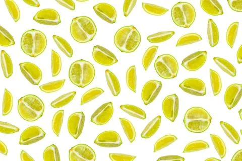 Isolated lime pattern or wallpaper on white background Stock Photos