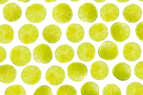 Isolated lime pattern or wallpaper on white background Stock Photos