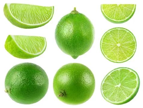Isolated limes collection Stock Photos