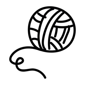 Isolated linen cloth string ball icon Vector Stock Illustration