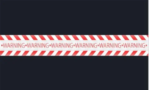Isolated lines of insulation. Realistic warning tapes. Signs of danger. Vector Stock Illustration