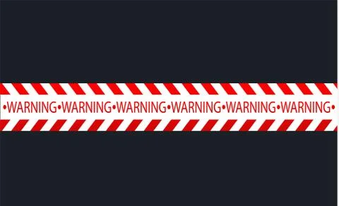 Isolated lines of insulation. Realistic warning tapes. Signs of danger. Vector Stock Illustration