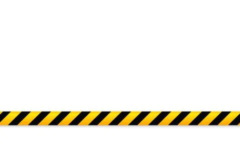 Isolated lines of insulation. Realistic warning tapes. Signs of danger. Vector Stock Illustration