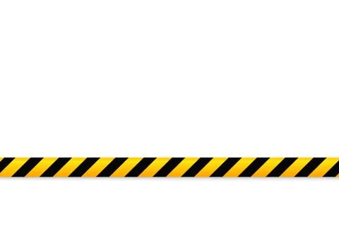 Isolated lines of insulation. Realistic warning tapes. Signs of danger. Vector Stock Illustration