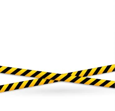 Isolated lines of insulation. Realistic warning tapes. Signs of danger. Vector Stock Illustration