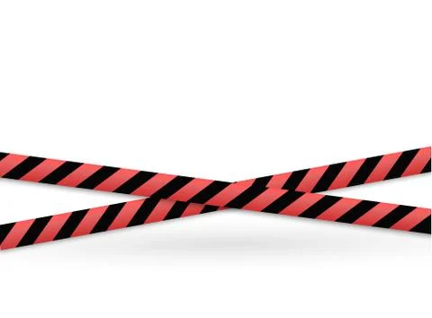 Isolated lines of insulation. Realistic warning tapes. Signs of danger. Vector Stock Illustration