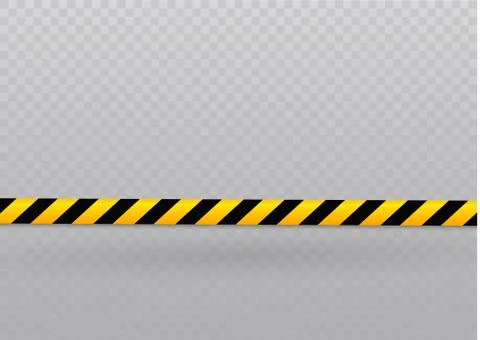 Isolated lines of insulation. Realistic warning tapes. Signs of danger. Vector Stock Illustration