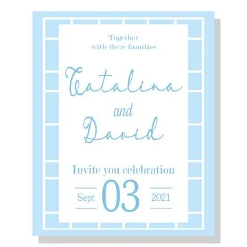 Isolated lines wedding invitation vector illustration Stock Illustration