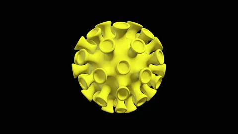 Isolated live virus animating its body in a transparent background Stock-Footage 132345673