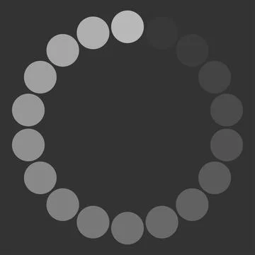 Isolated loading icon on black background Stock Illustration