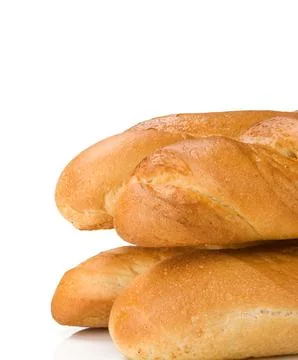 Isolated loaf of bread isolated on white Stock Photos