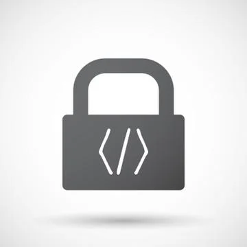 Isolated lock pad with a code sign Stock Illustration