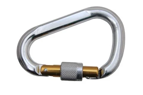 Isolated locking carabiner Stock Photos