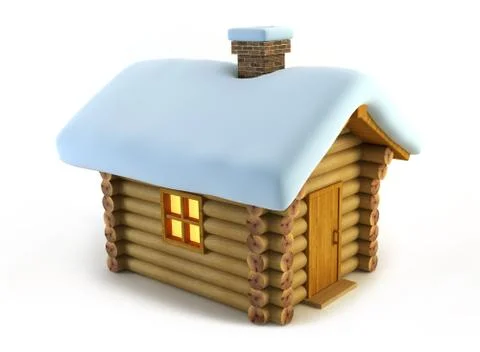 Isolated loghouse Stock Illustration