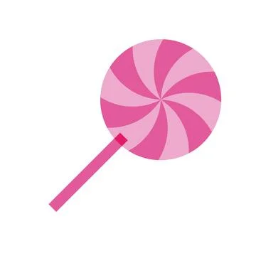 Isolated lollipop candy sheer flat icon Vector Stock Illustration