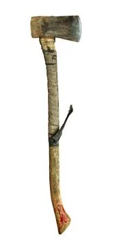 Isolated Long Handle Axe Stock-Fotos