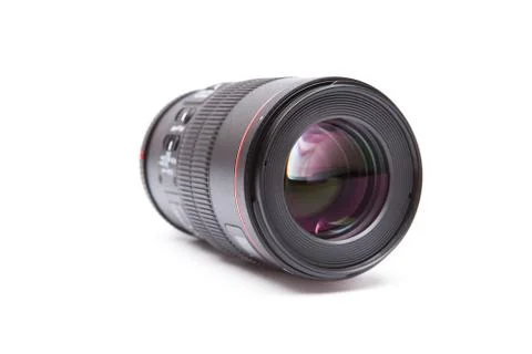 Isolated macro lens on a white background Stock Photos
