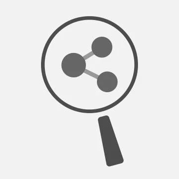 Isolated magnifier with  a network sign Stock Illustration