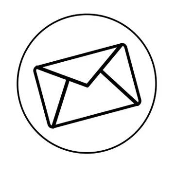Isolated mail icon on a white background Stock Illustration