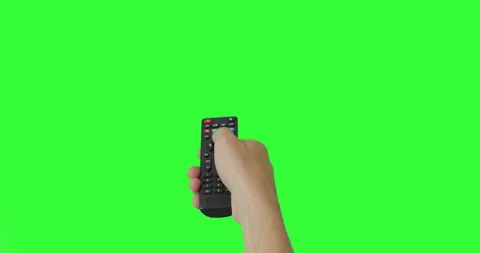 Isolated Male hand with TV remote pressing button and changing, switch channels. Stock Footage 131262881