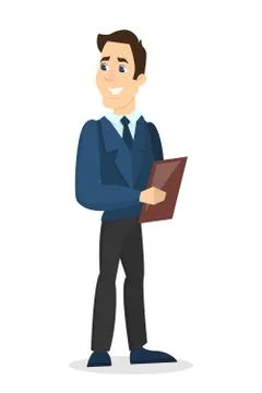 Isolated man administrator. Stock Illustration
