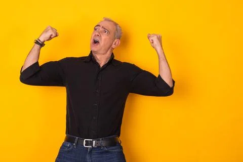 Isolated man with successful expression Stock-Fotos