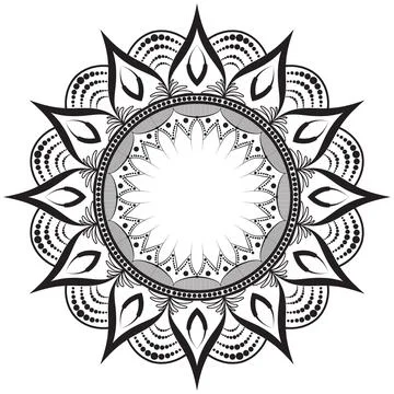 Isolated mandala pattern abstract vector. Stock Illustration