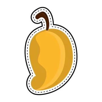 Isolated mango dotted sticker イラスト素材