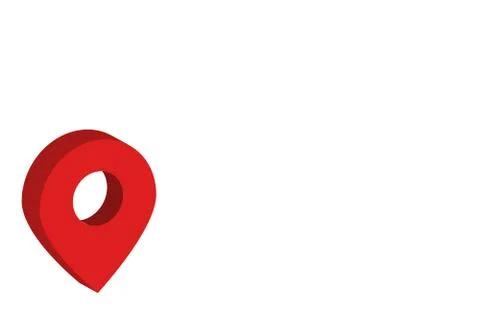 Isolated Map Locator Chart Marker Placeholder Location Pin Pointer Signaling Stock Illustration