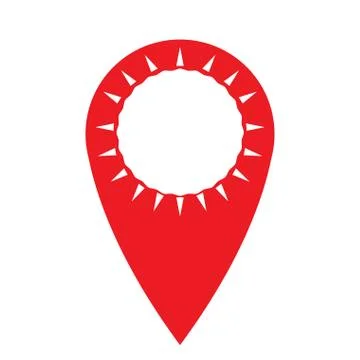 Isolated map pin Illustrazione stock