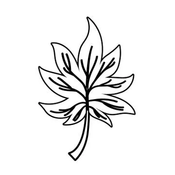 Isolated maple autumn leaf vector design Stock Illustration