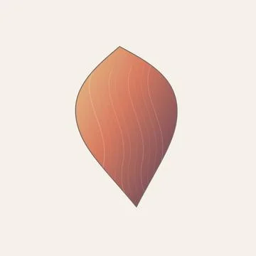 Isolated maple leaf with gradient texture and subtle veins Stock Illustration