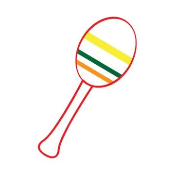 Isolated maraca icon Stock Illustration