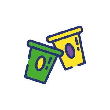 Isolated mardi gras mugs vector design Stock Illustration