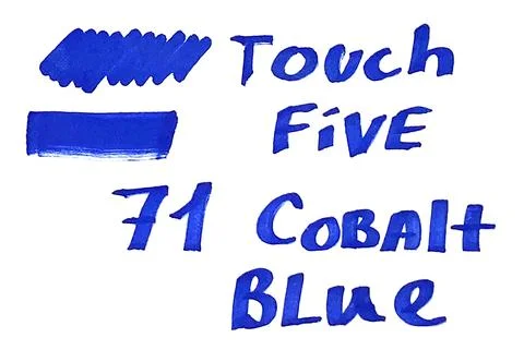 Isolated Markers elements on white background. Blue Marker sample. Stock Illustration