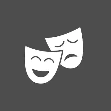 Isolated mask icon on dark background Stock Illustration