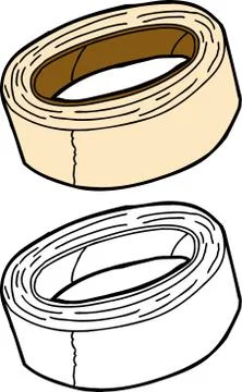Isolated masking tape Stock Illustration