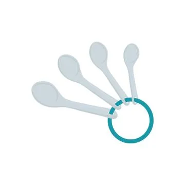 Isolated measuring spoons Stockillustratie