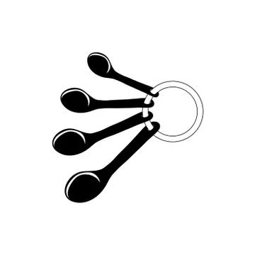 Isolated measuring spoons Stockillustratie